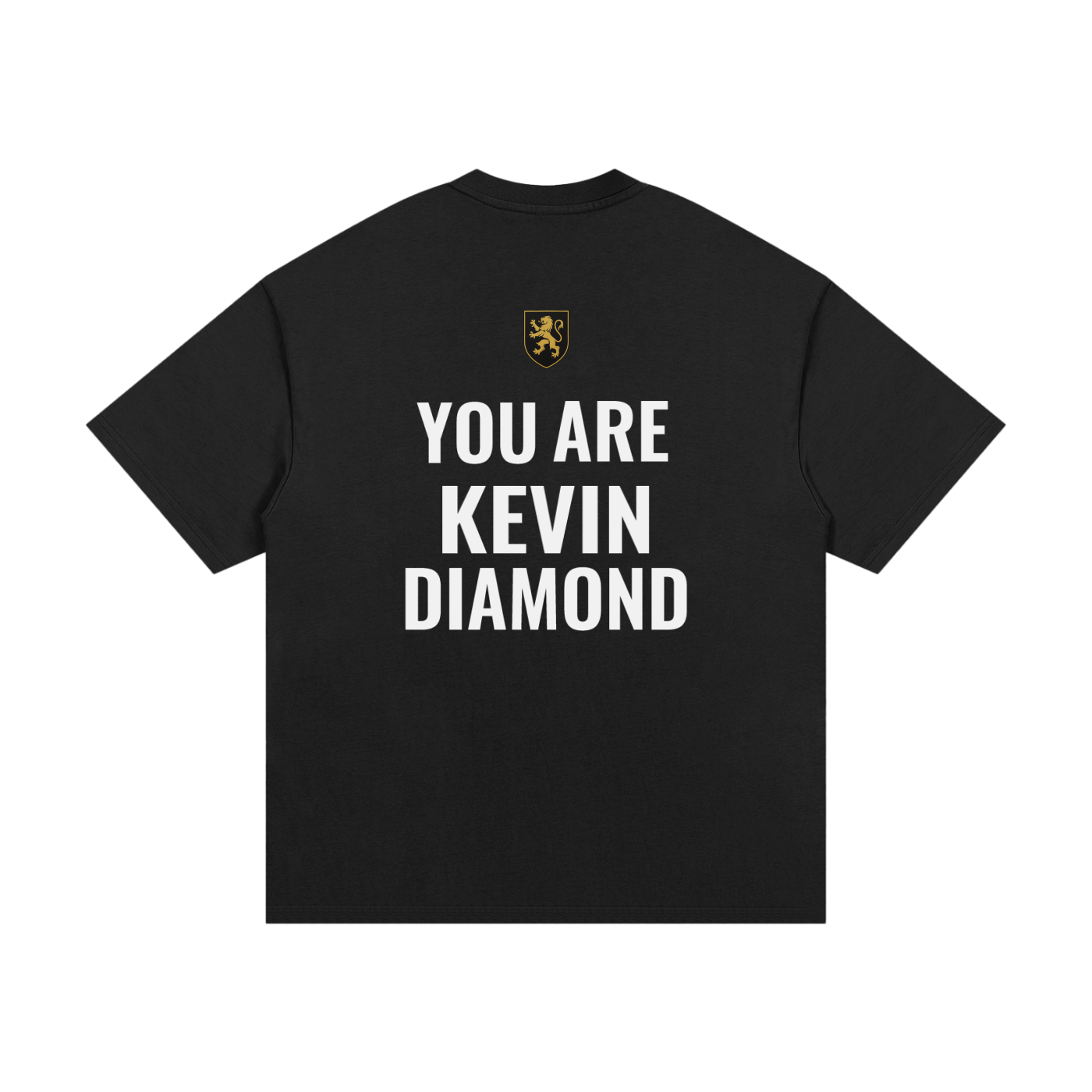 T-shirt, Black, Lion shield