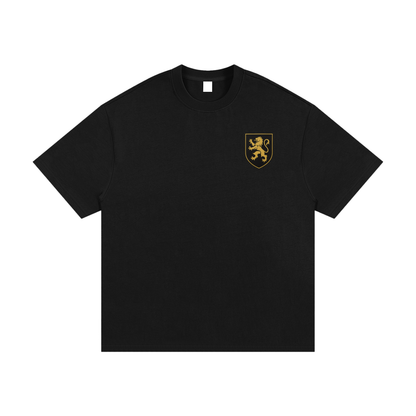 T-shirt, Black, Lion shield